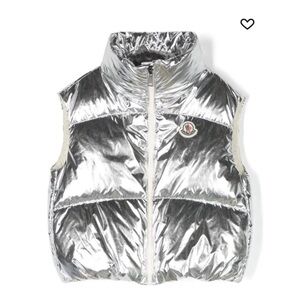 NEW with tags Moncler Kids silver puff vest